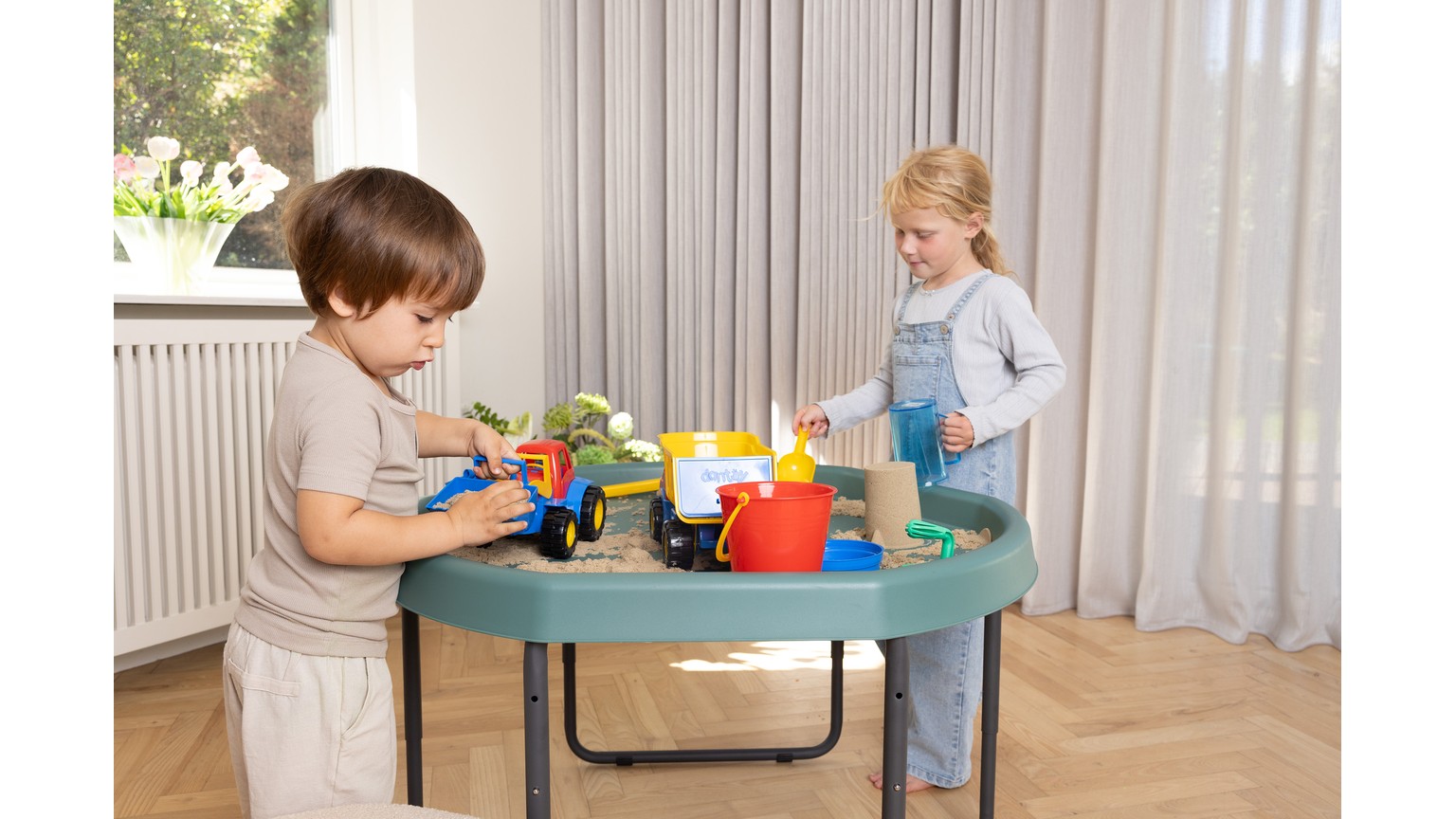 Hexacle® Tuff Tisch Grün  92 Cm Mit Rahmen Groß